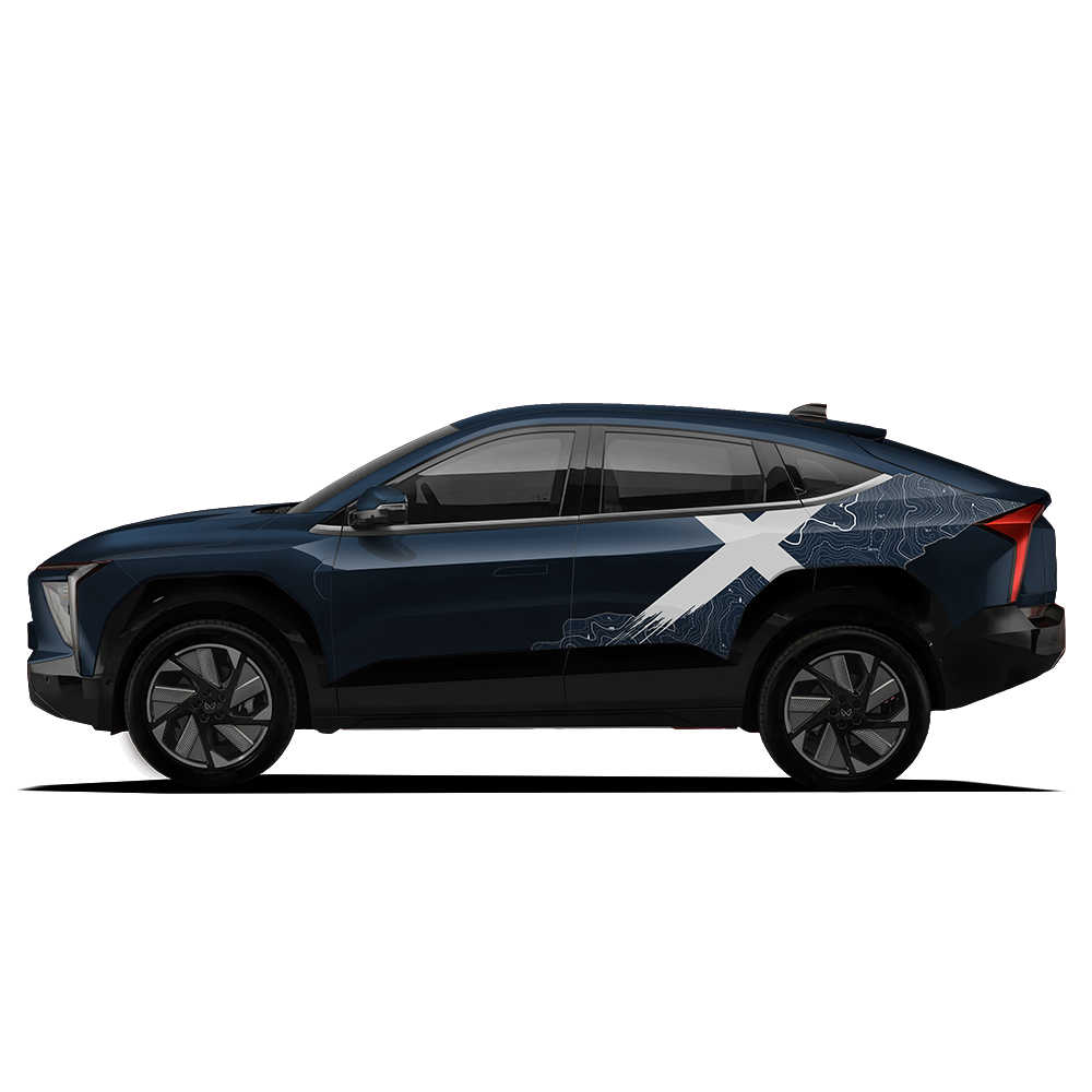 VentureX Edition Graphics for Mahindra XEV 9E blue