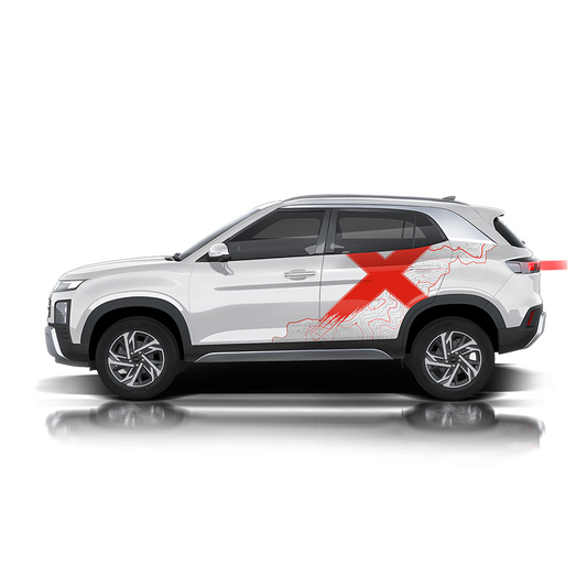 VentureX Edition Graphics for Hyundai Creta white