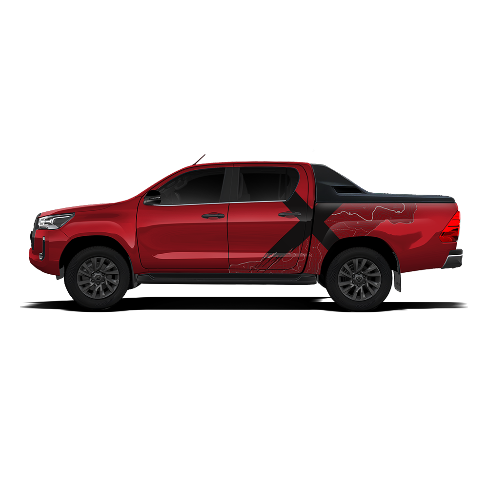 VentureX Edition Graphics for Toyota Hilux IDE Graphics Series Red
