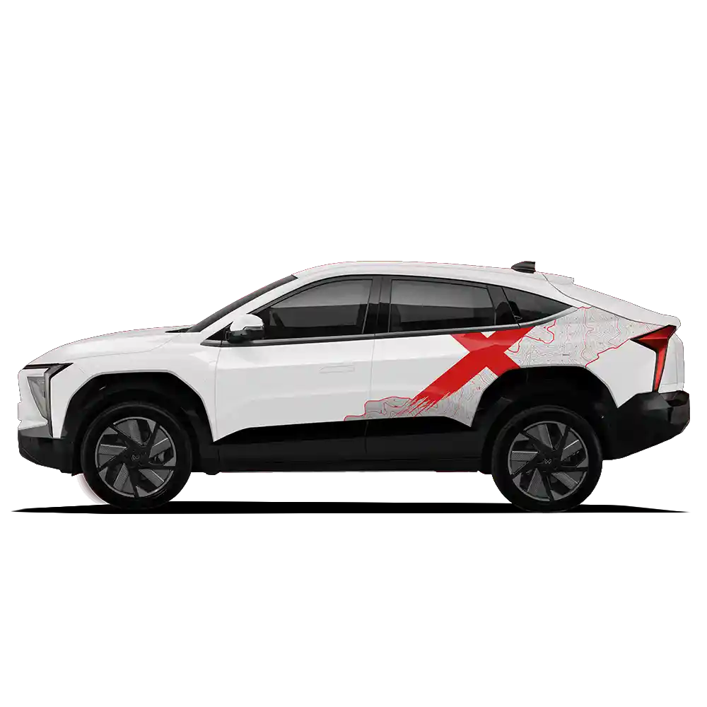 VentureX Edition Graphics for Mahindra XEV 9E white