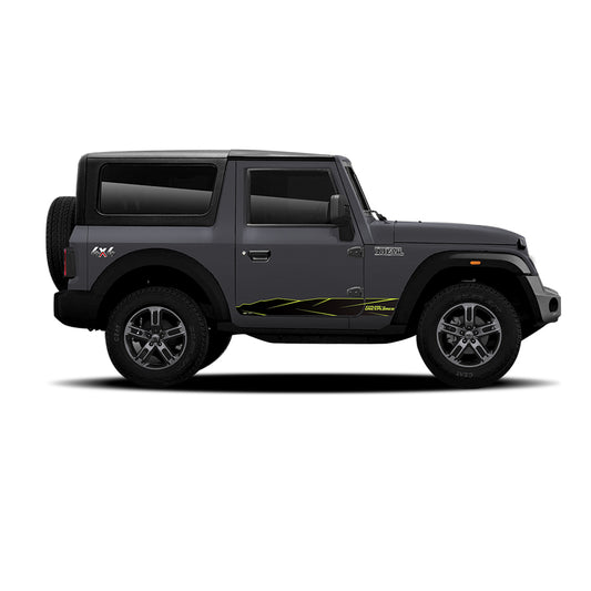 IDE GRAPHICS SERIES - Urban Edition (Only Side Decals) for Mahindra THAR /2020-Present (Deep Grey)