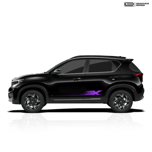 IDE GRAPHICS SERIES - X Series for Kia Sonet (Aurora Black Pearl)