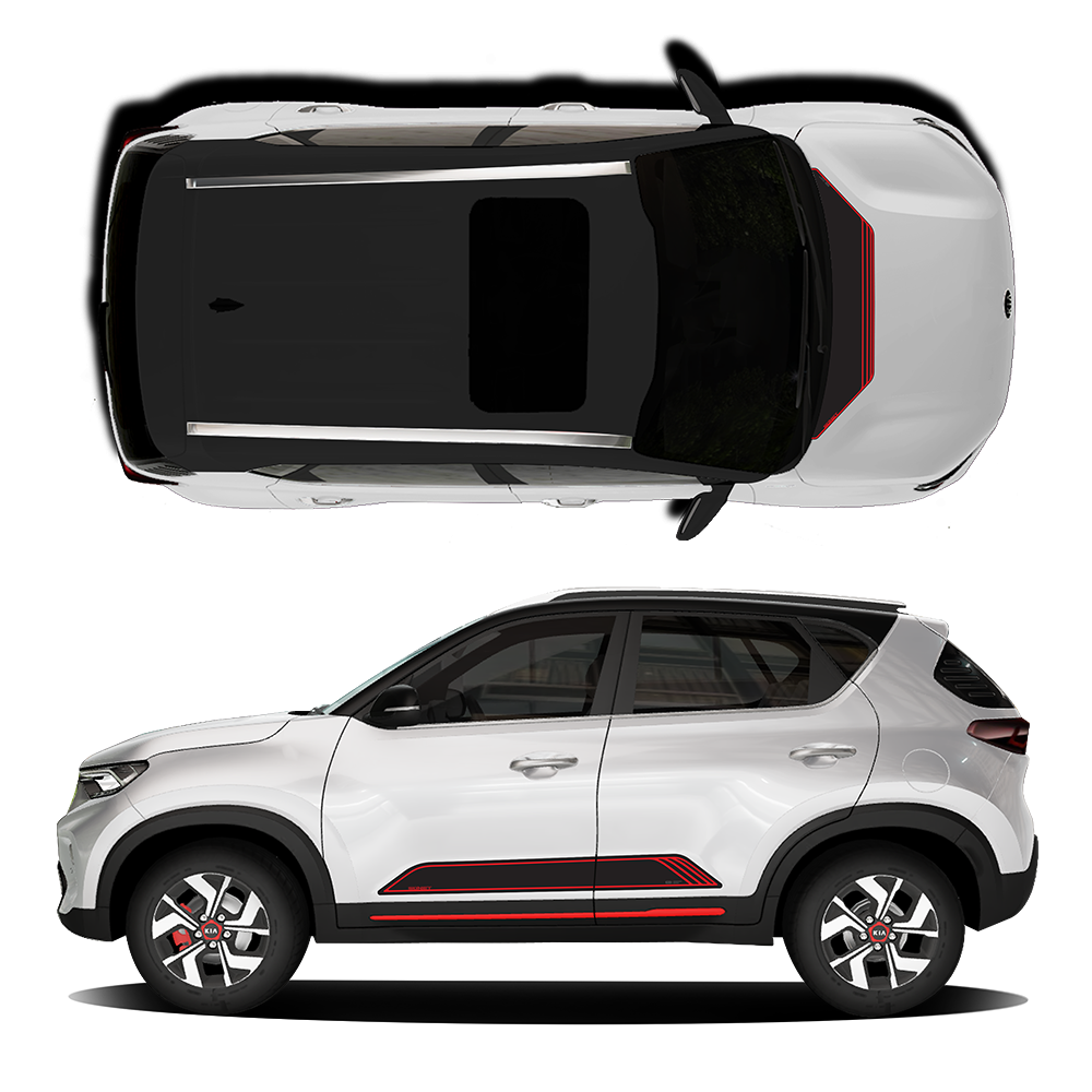 IDE GRAPHICS SERIES - Magnum Edition for KIA Sonet /2020-present (Glacier Pearl White)