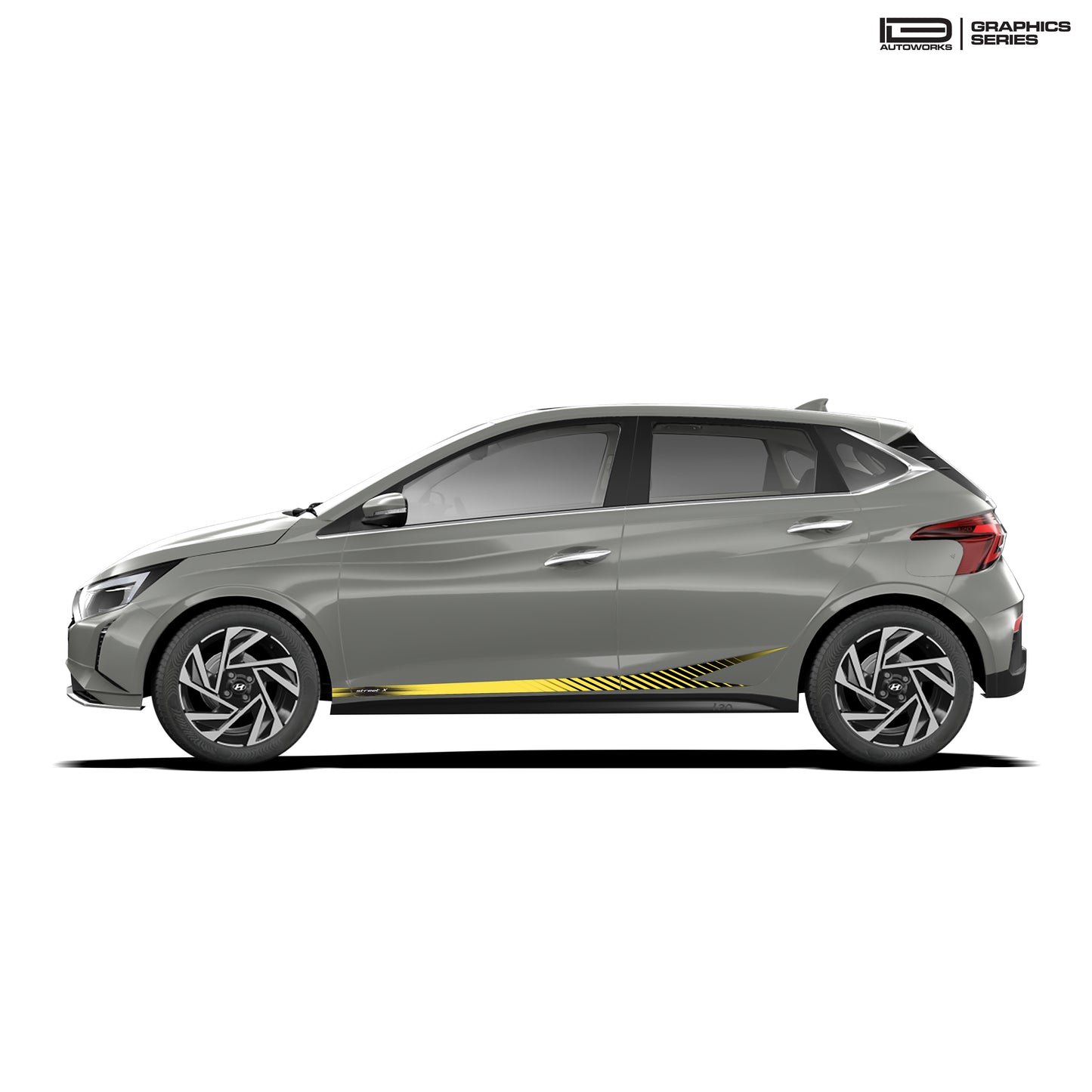 IDE GRAPHICS SERIES - Street X Series for Hyundai i20 (Amazon Grey)