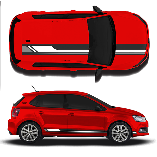 IDE GRAPHICS SERIES - Track Edition for Volkswagen Polo (Flash Red)