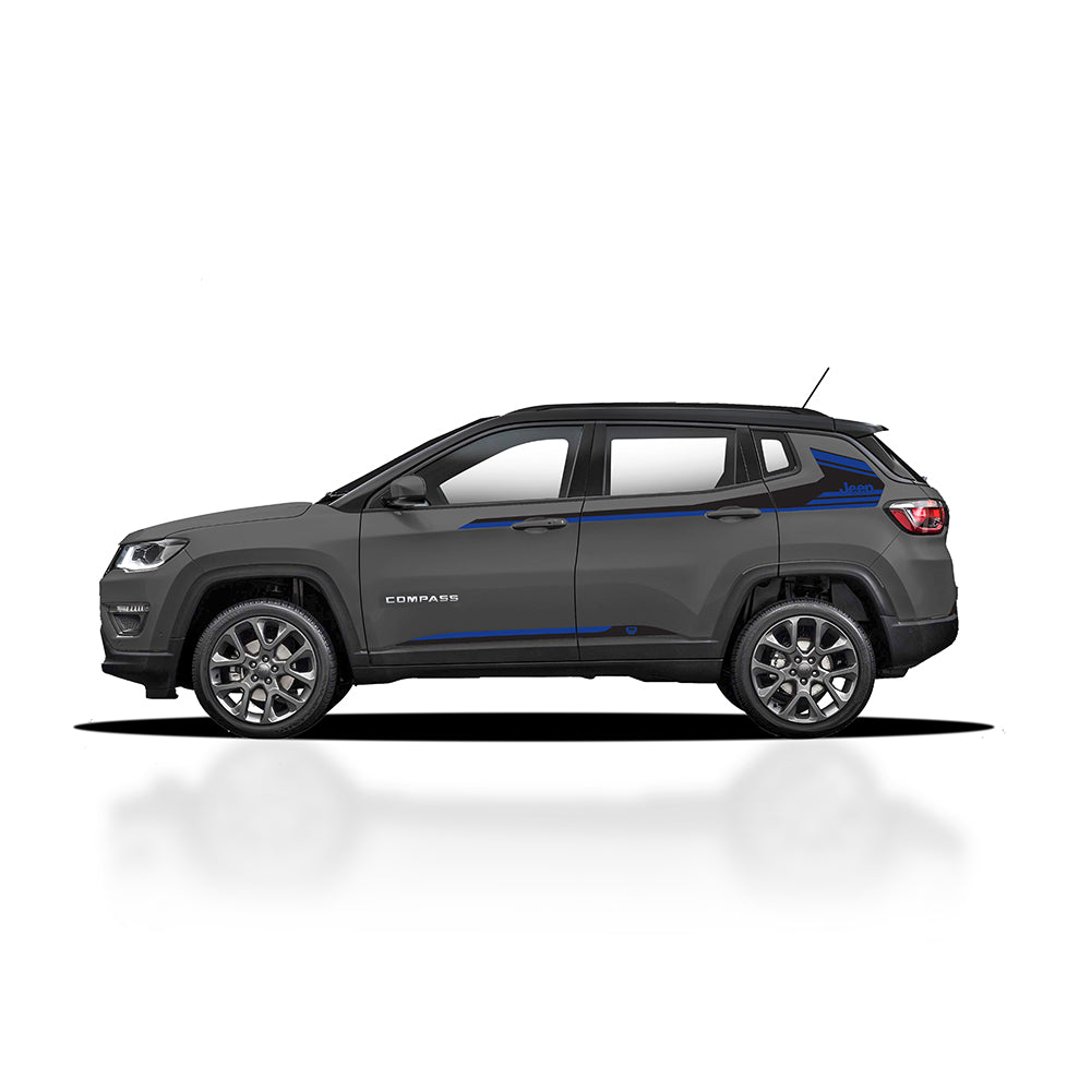 IDE GRAPHICS SERIES - Sports Edition (Only Side Decals)  for JEEP Compass / 2017-Present (Magnesio Grey)