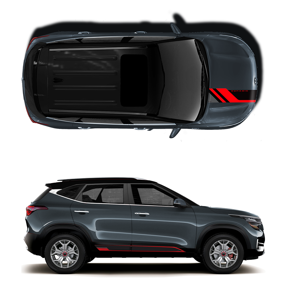 IDE GRAPHICS SERIES -  Dynamic Edition for KIA Seltos /2019-2023 (Gravity Grey)