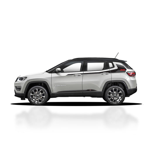 IDE GRAPHICS SERIES - Sports Edition (Only Side Decals)  for JEEP Compass / 2017-Present  (Pearl White)