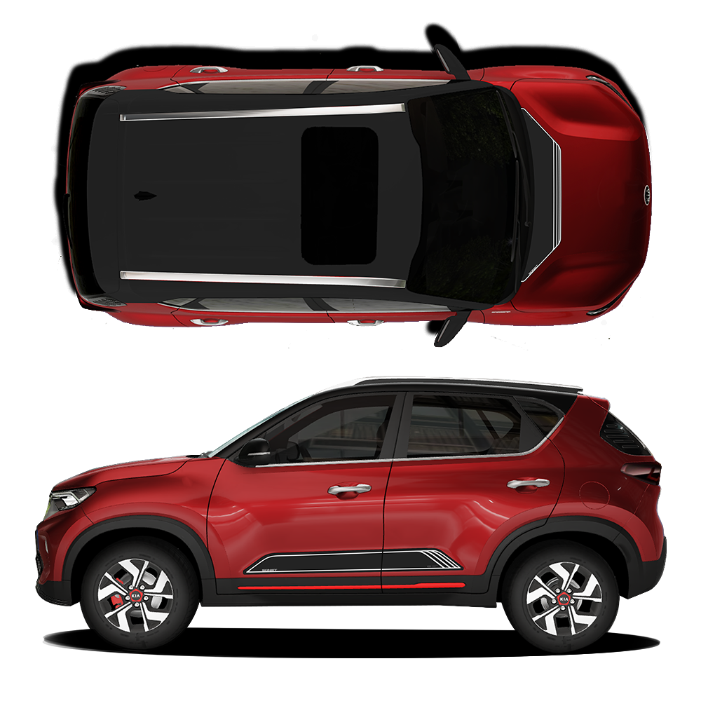 IDE GRAPHICS SERIES - Magnum Edition for KIA Sonet /2020-present (Intense Red)