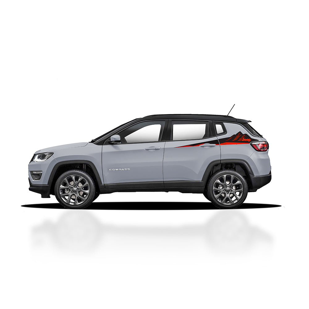 IDE GRAPHICS SERIES - Pinnacle Edition (Only Side Decals)  for JEEP Compass / 2017-Present (Silvery Moon)