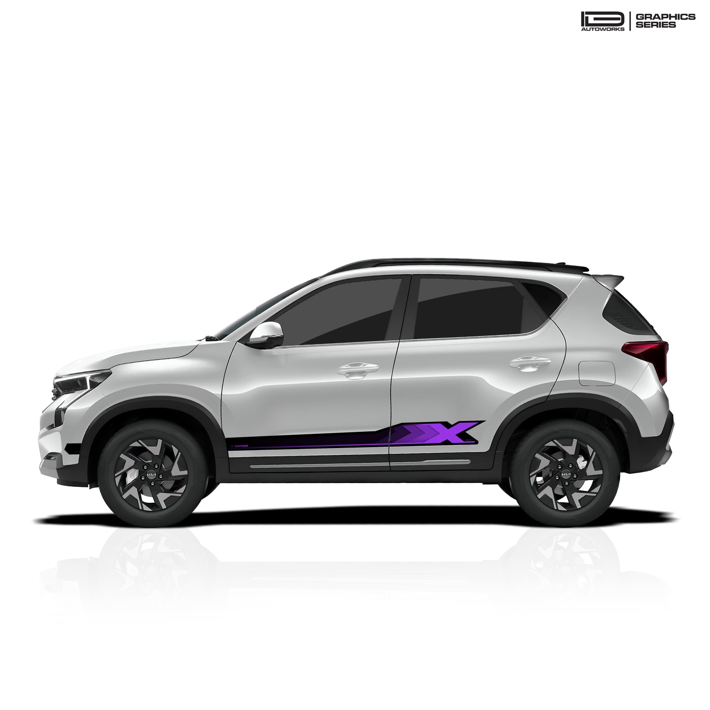 IDE GRAPHICS SERIES - X Series for Kia Sonet (Glacier White Pearl)