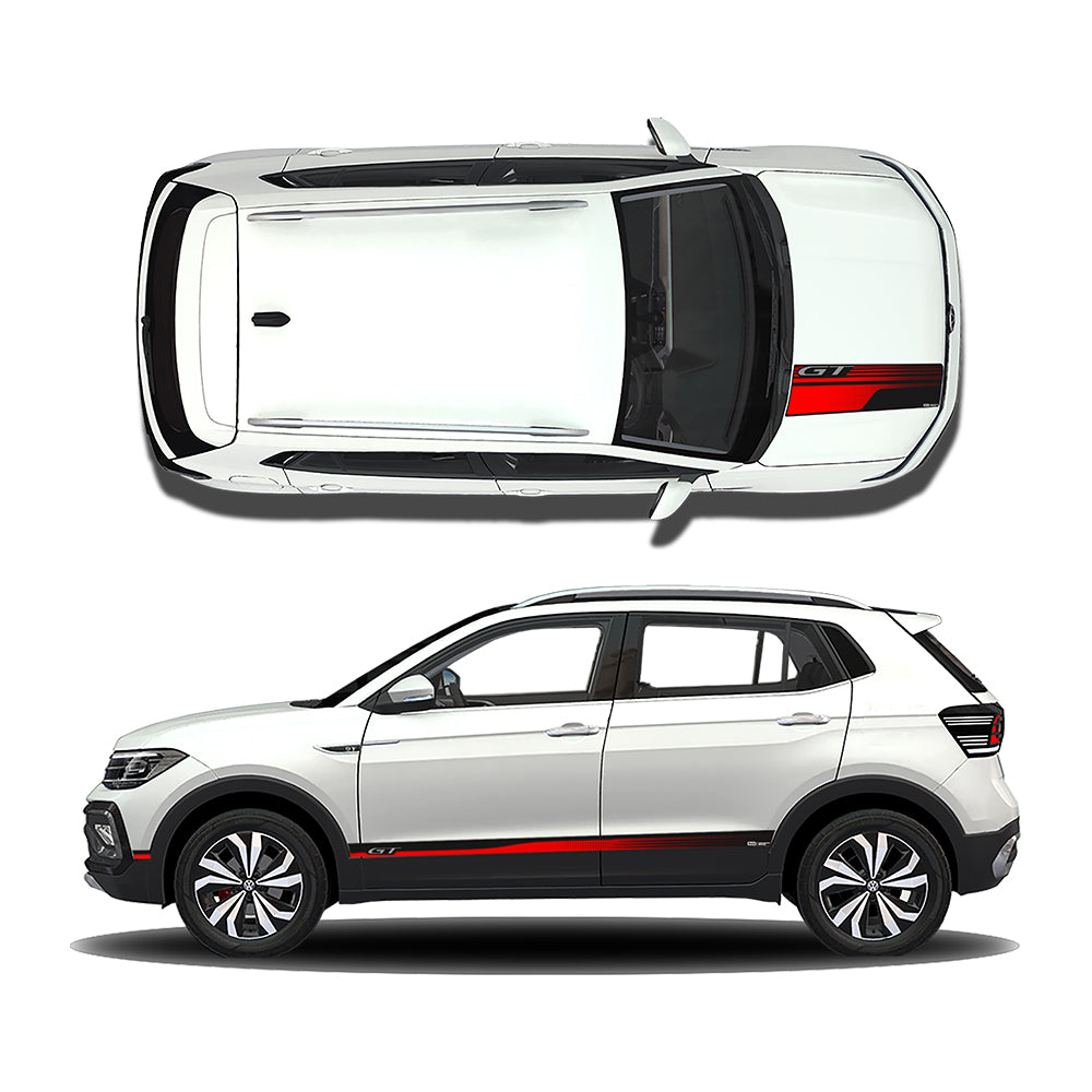 IDE GRAPHICS SERIES - GT Edition for Volkswagen Taigun (Candy White)