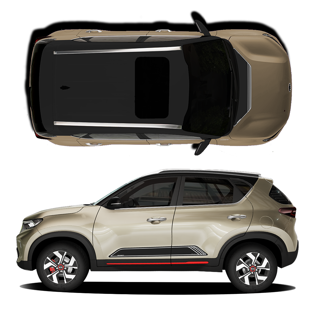 IDE GRAPHICS SERIES - Magnum Edition for KIA Sonet /2020-present (Beige Gold)