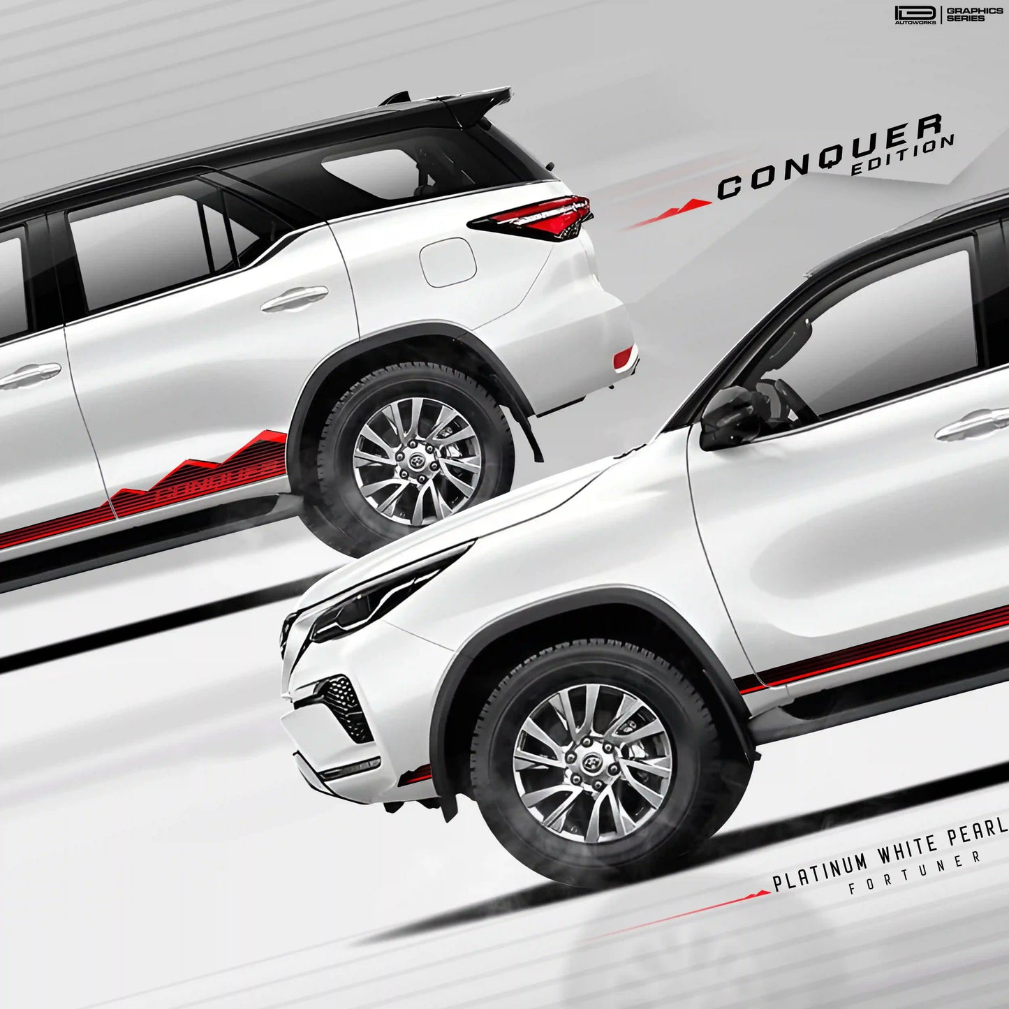 Conquer Edition Graphics for Toyota Fortuner grey