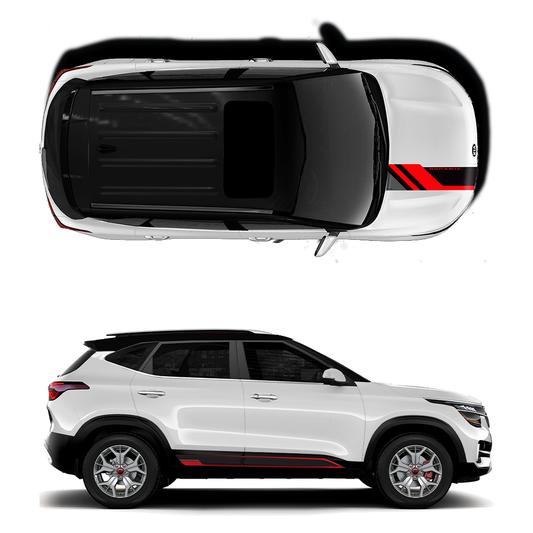 IDE GRAPHICS SERIES -  Dynamic Edition for KIA Seltos /2019-2023 (Glacier Pearl White)