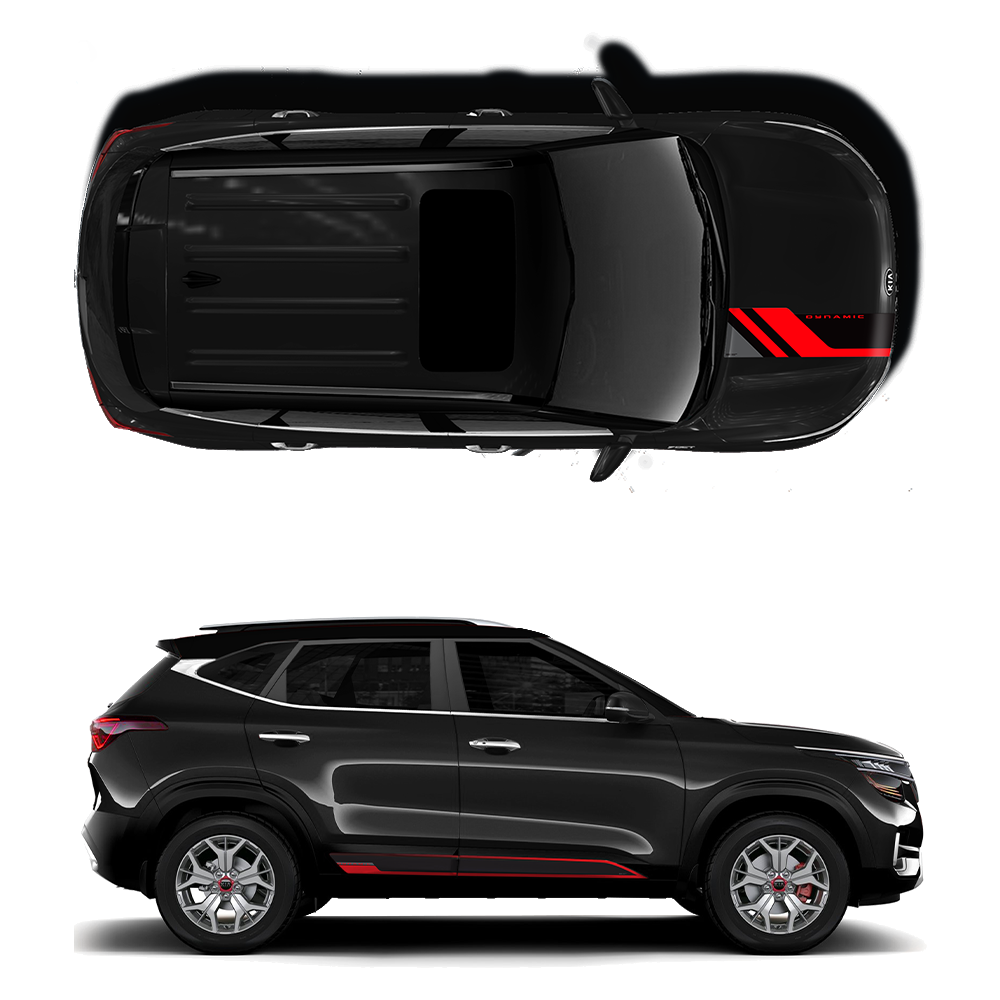 IDE GRAPHICS SERIES -  Dynamic Edition for KIA Seltos /2019-2023 (Aurora Pearl Black)