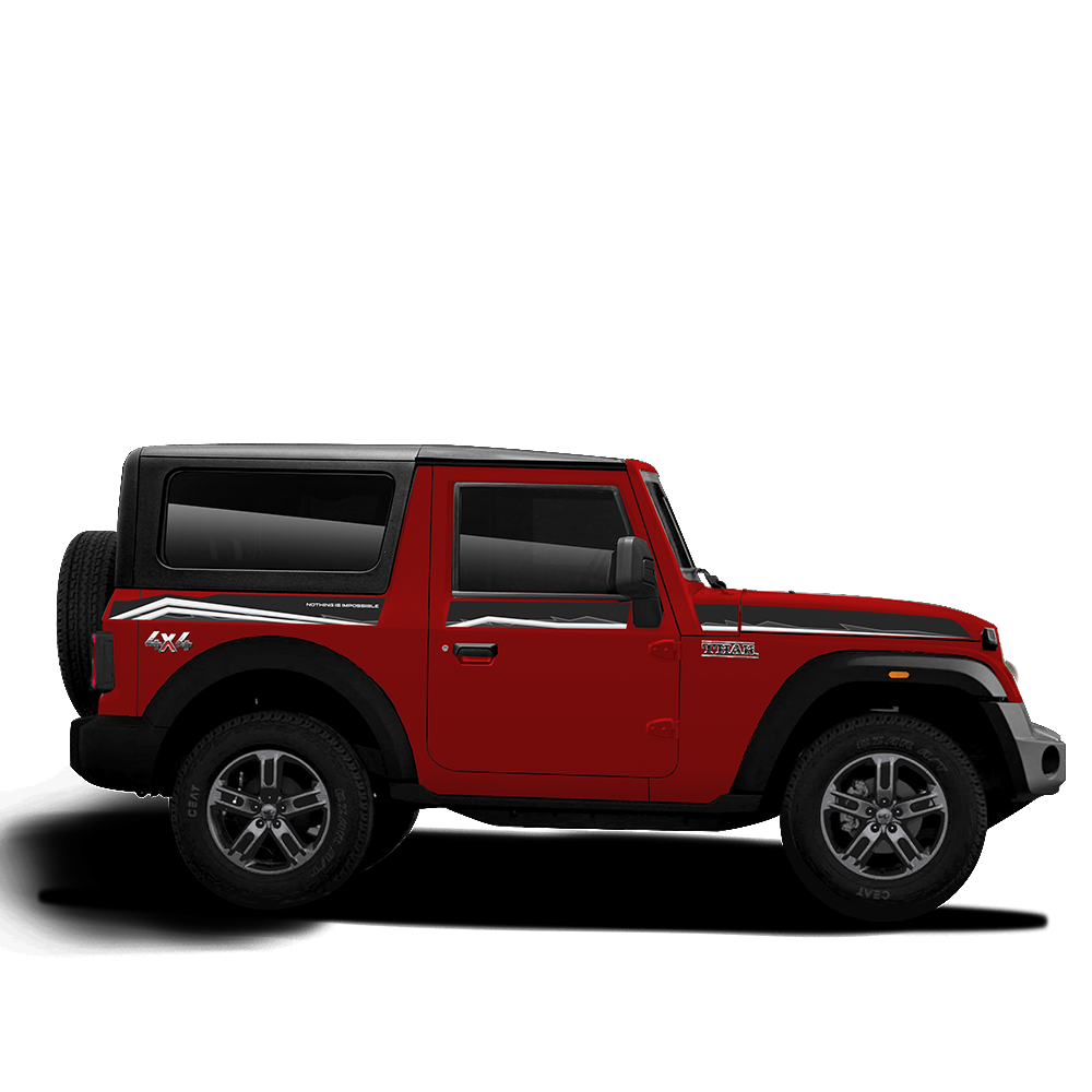 IDE GRAPHICS SERIES - Trailblazer Edition for Mahindra THAR /2020-Present (Rage Red)