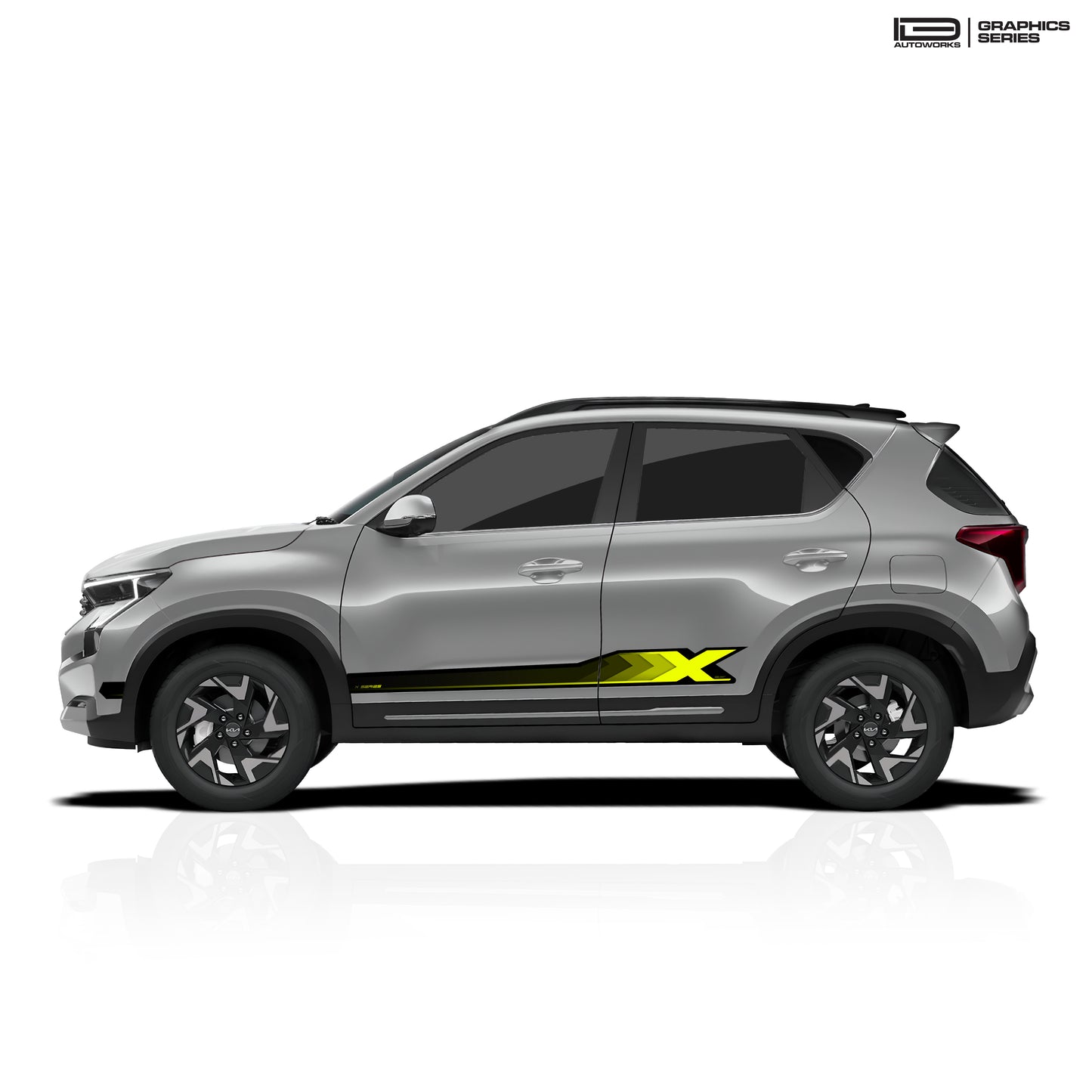 IDE GRAPHICS SERIES - X Series for Kia Sonet (Gravity Grey)