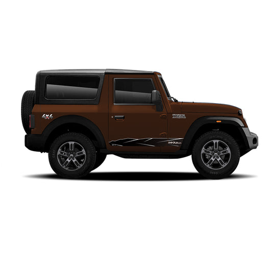 IDE GRAPHICS SERIES - Urban Edition (Only Side Decals) for Mahindra THAR /2020-Present (Mystic Copper)