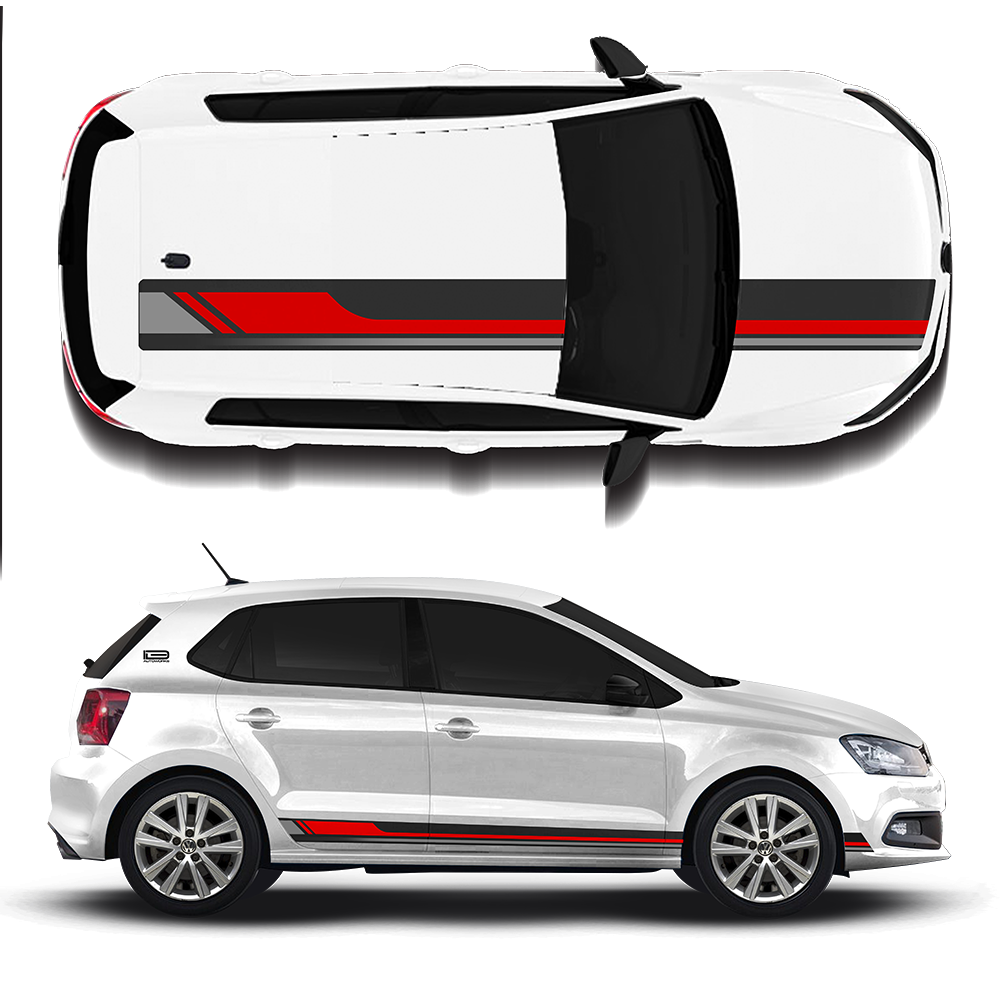 IDE GRAPHICS SERIES - Track Edition for Volkswagen Polo (Candy White)