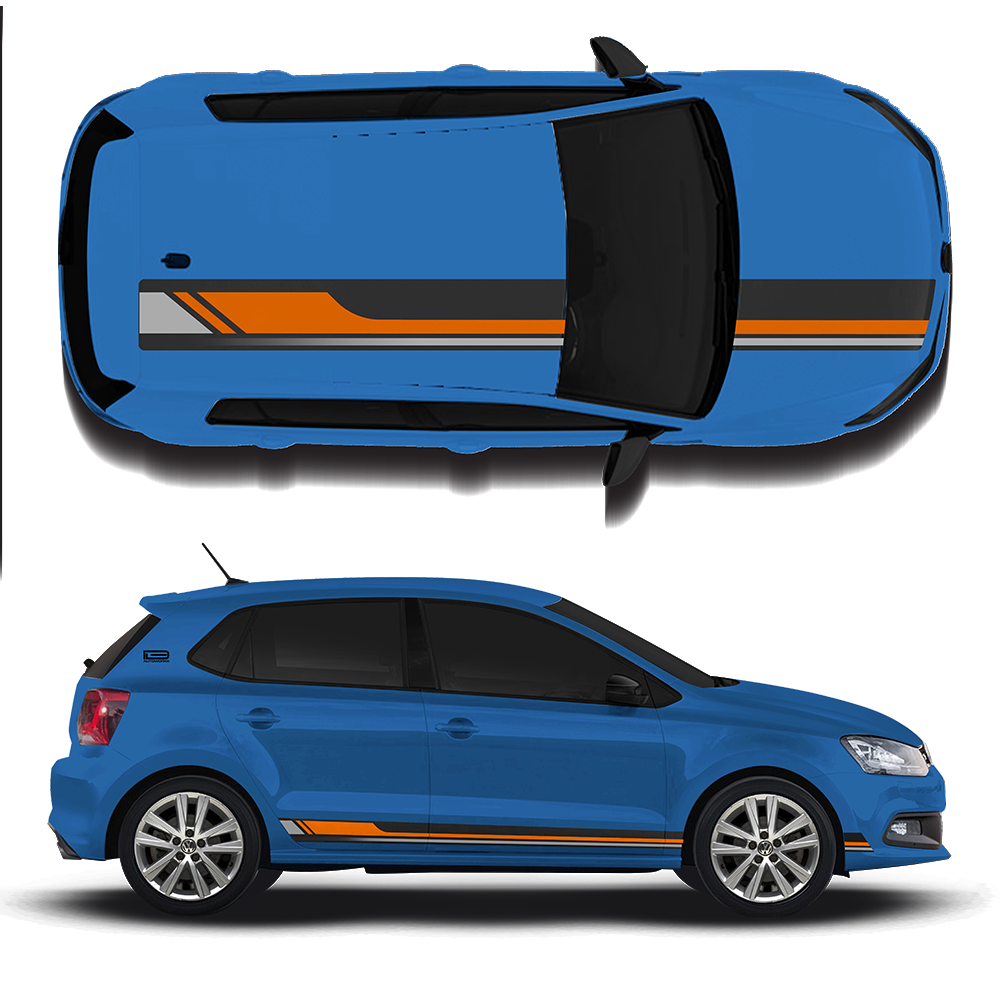 IDE GRAPHICS SERIES - Track Edition for Volkswagen Polo (Lapiz Blue)