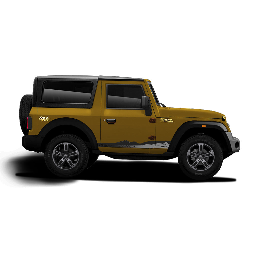 IDE GRAPHICS SERIES - Explorer Edition (Only Side decals*) for Mahindra THAR /2020-Present (Blazing Bronze)