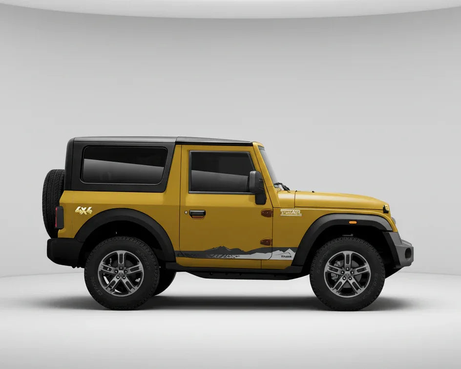Explorer Edition Side Graphics for Mahindra Thar bronze