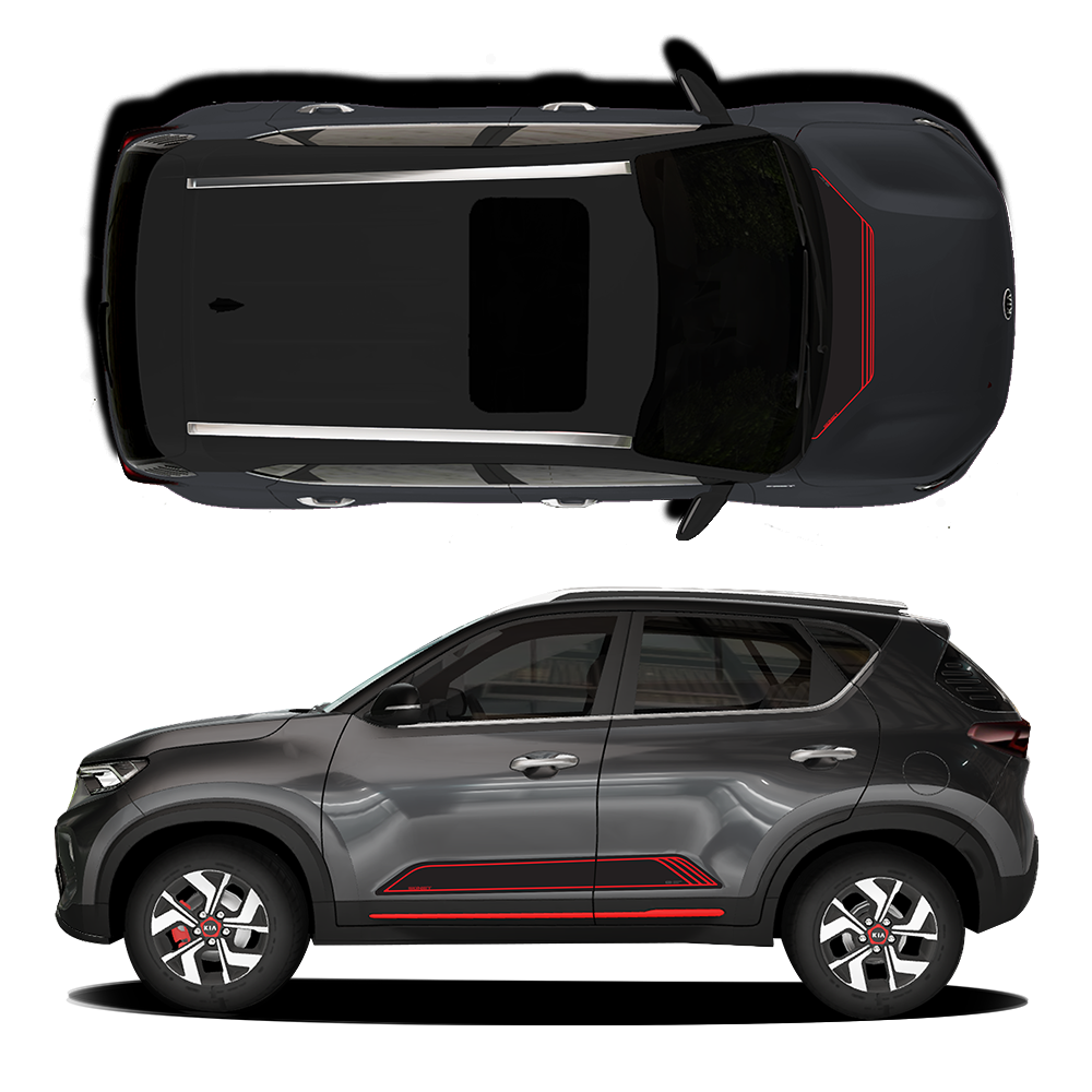 IDE GRAPHICS SERIES - Magnum Edition for KIA Sonet /2020-present (Gravity Grey)