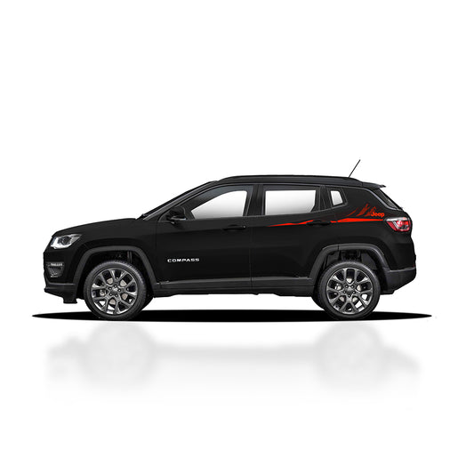 IDE GRAPHICS SERIES - Pinnacle Edition (Only Side Decals)  for JEEP Compass / 2017-Present (Brilliant Black)