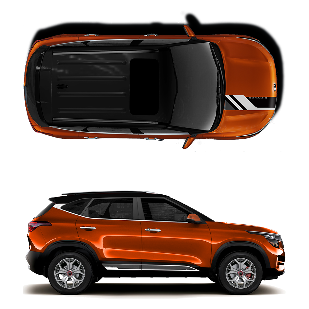 IDE GRAPHICS SERIES -  Dynamic Edition for KIA Seltos /2019-2023 (Punchy Orange)