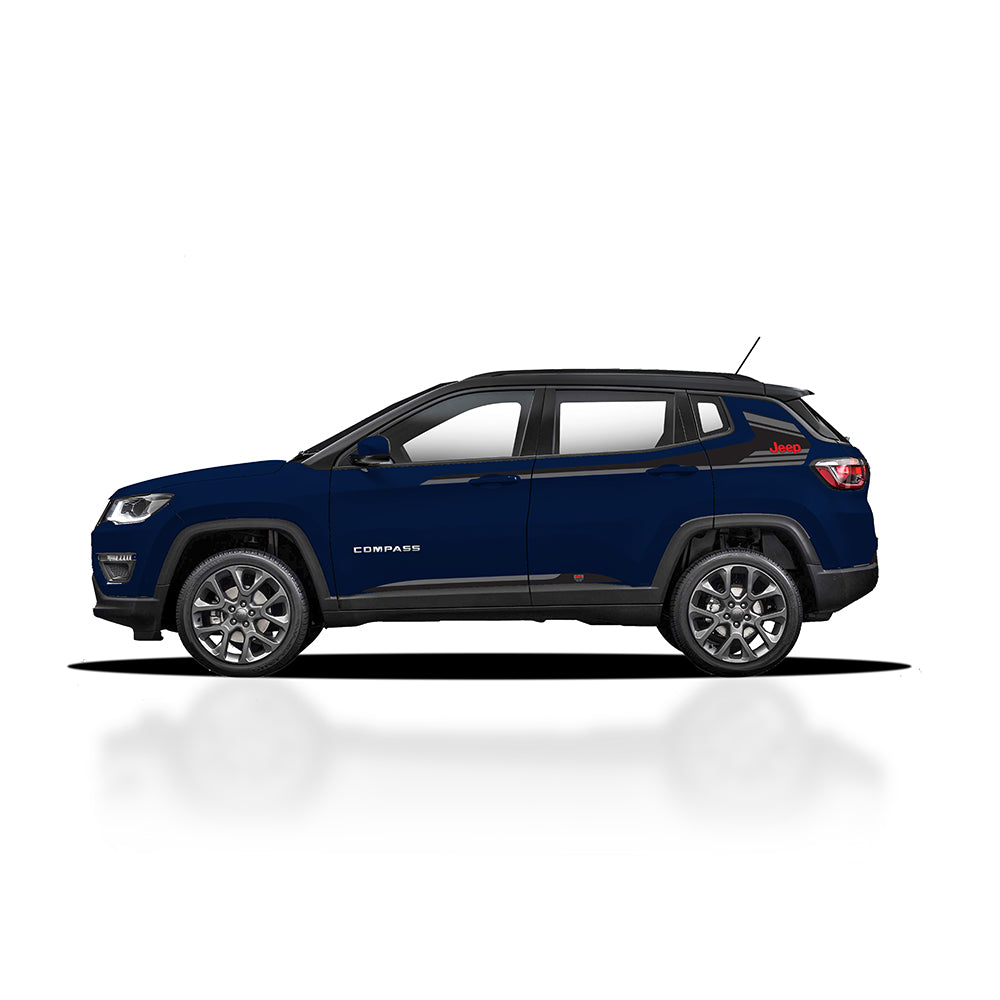 IDE GRAPHICS SERIES - Sports Edition (Only Side Decals)  for JEEP Compass / 2017-Present  (Galaxy Blue)