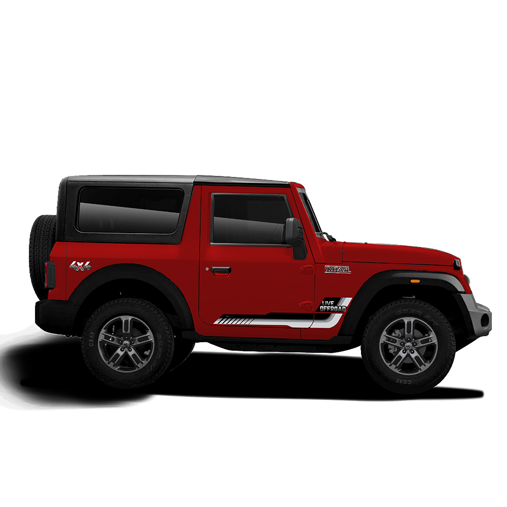 IDE GRAPHICS SERIES - Classic Edition for Mahindra THAR /2020-Present (Rage Red)