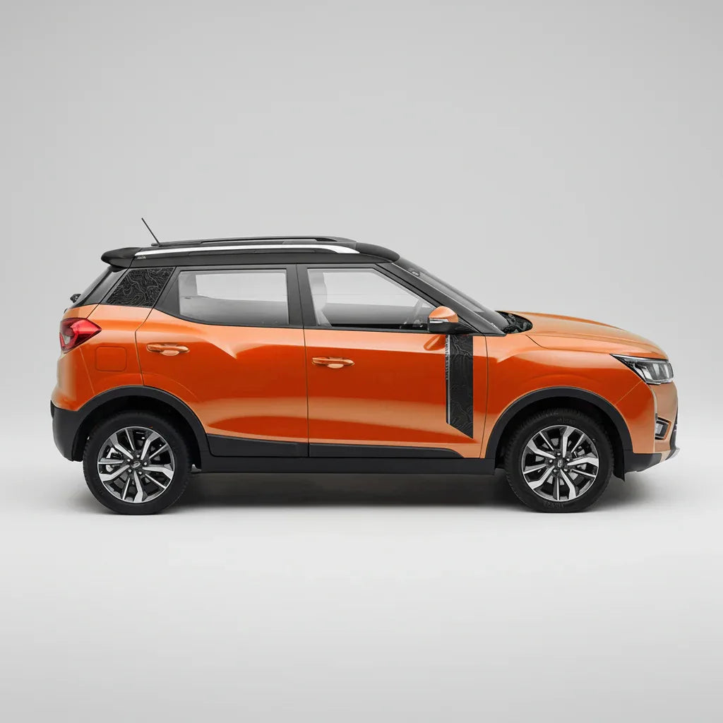 Conqueror Edition Graphics for Mahindra XUV 300 orange