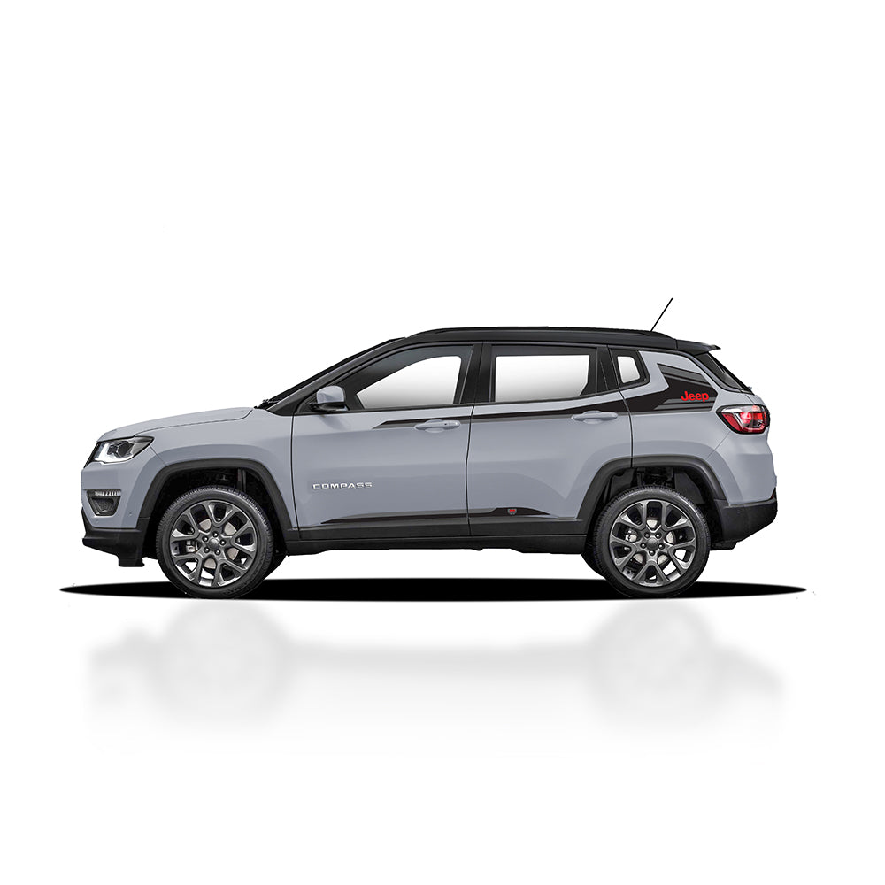 IDE GRAPHICS SERIES - Sports Edition (Only Side Decals)  for JEEP Compass / 2017-Present  (Silvery Moon)