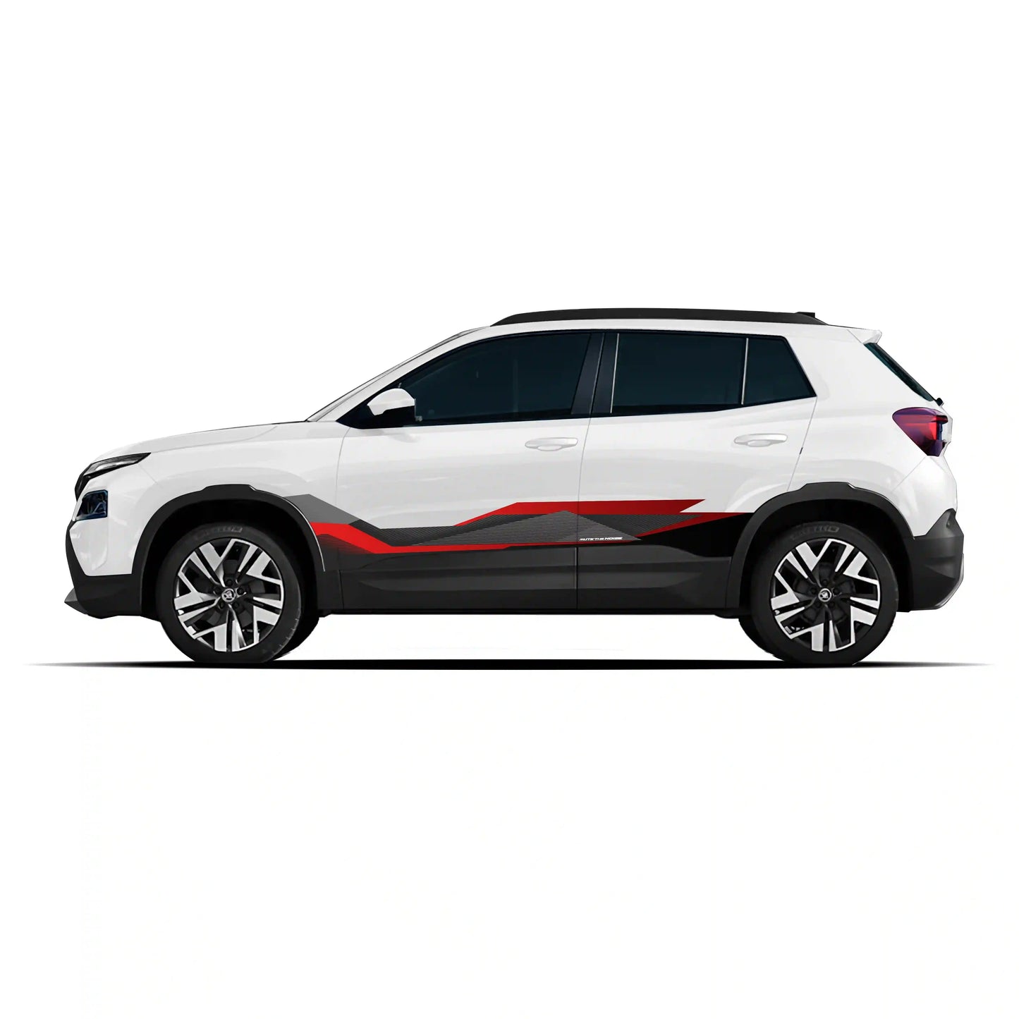 Mute The Noise Edition Graphics for Skoda Kylaq red