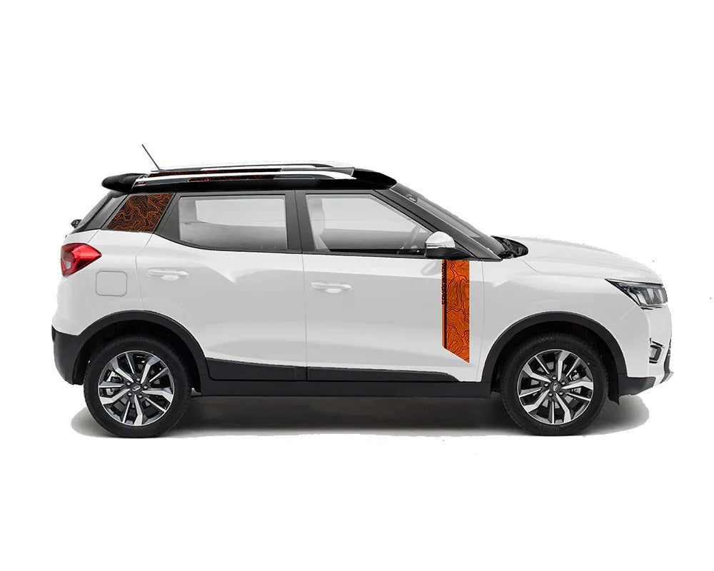Conqueror Edition Graphics for Mahindra XUV 300 white