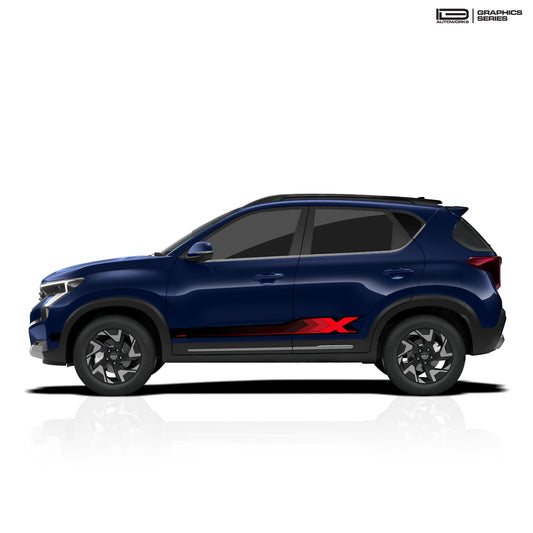 IDE GRAPHICS SERIES - X Series for Kia Sonet (Imperial Blue)
