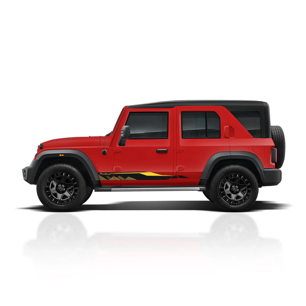 IDE Graphics Series - Grid Runner Edition for Mahindra Thar Roxx | Only Side Decals