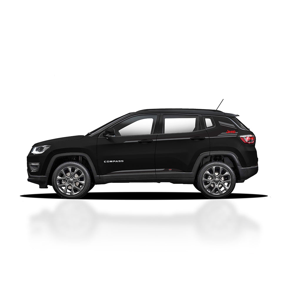 IDE GRAPHICS SERIES - Sports Edition (Only Side Decals)  for JEEP Compass / 2017-Present (Brilliant Black)