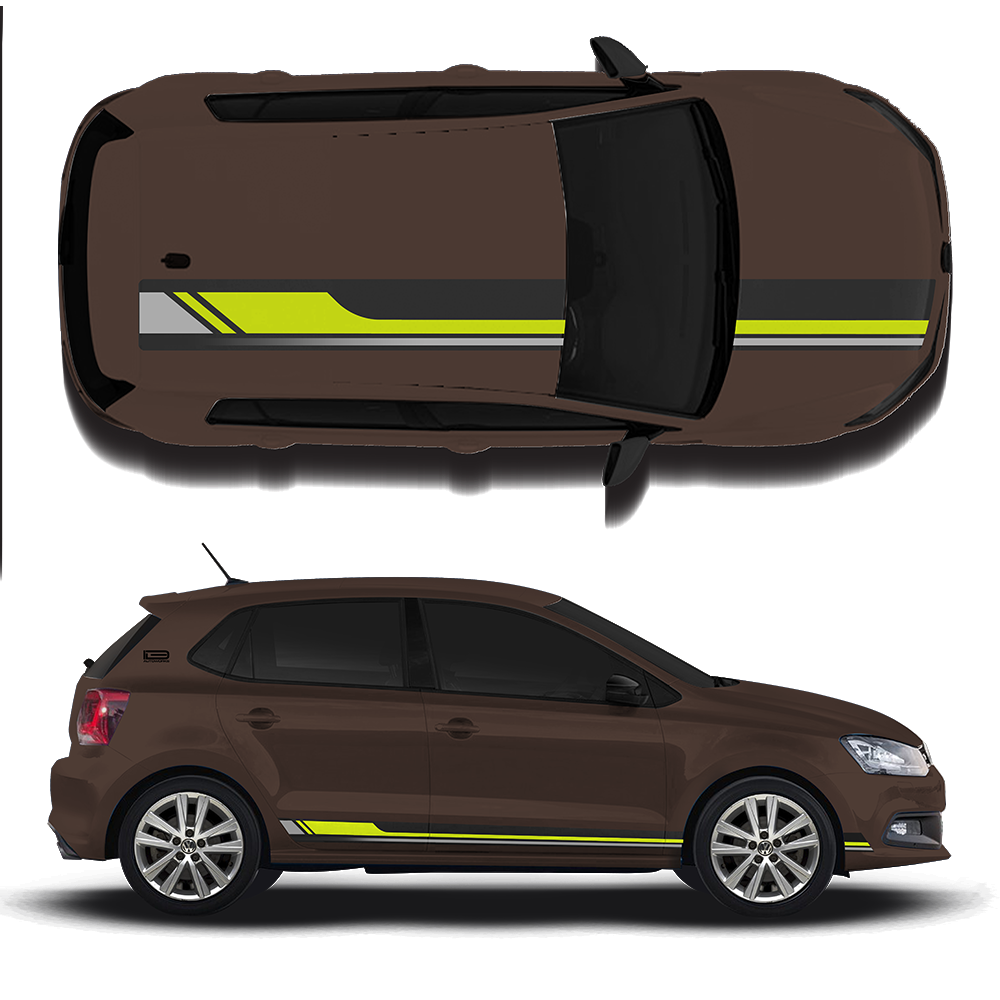 IDE GRAPHICS SERIES - Track Edition for Volkswagen Polo (Coffee Brown)