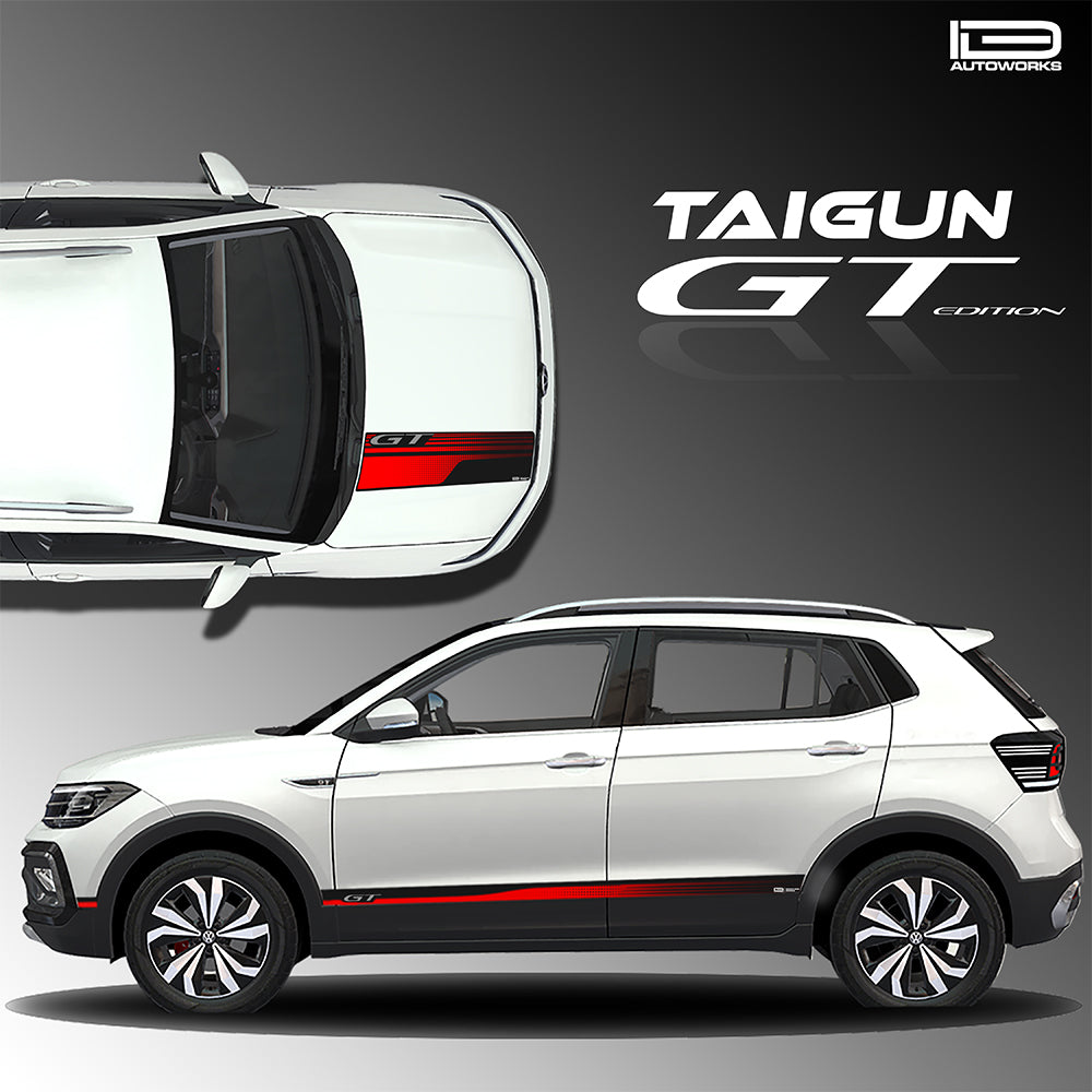 IDE GRAPHICS SERIES - GT Edition for Volkswagen Taigun (Candy White)