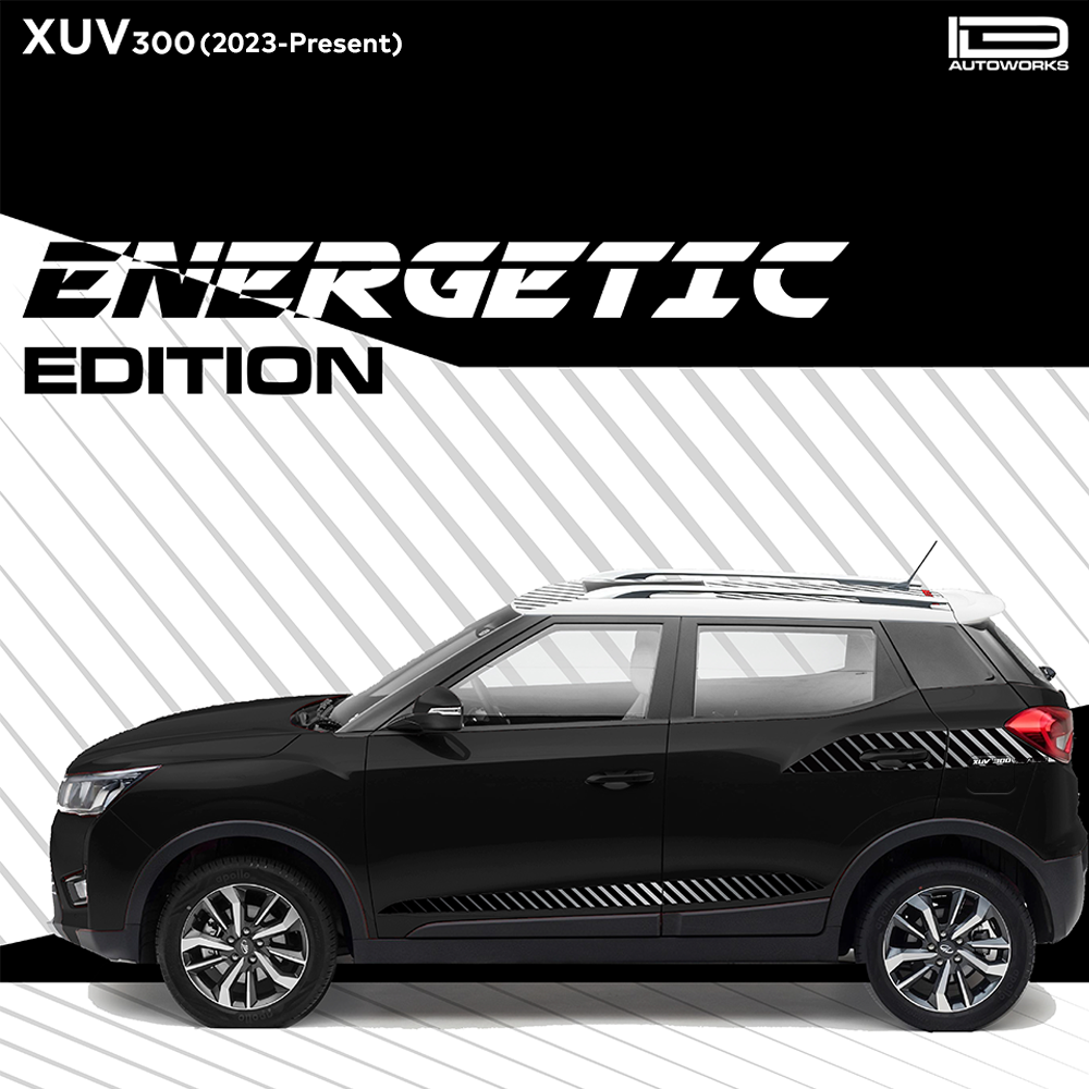 IDE GRAPHICS SERIES -  Energetic Edition for Mahindra XUV 300 /2023-Present  (Napoli Black)