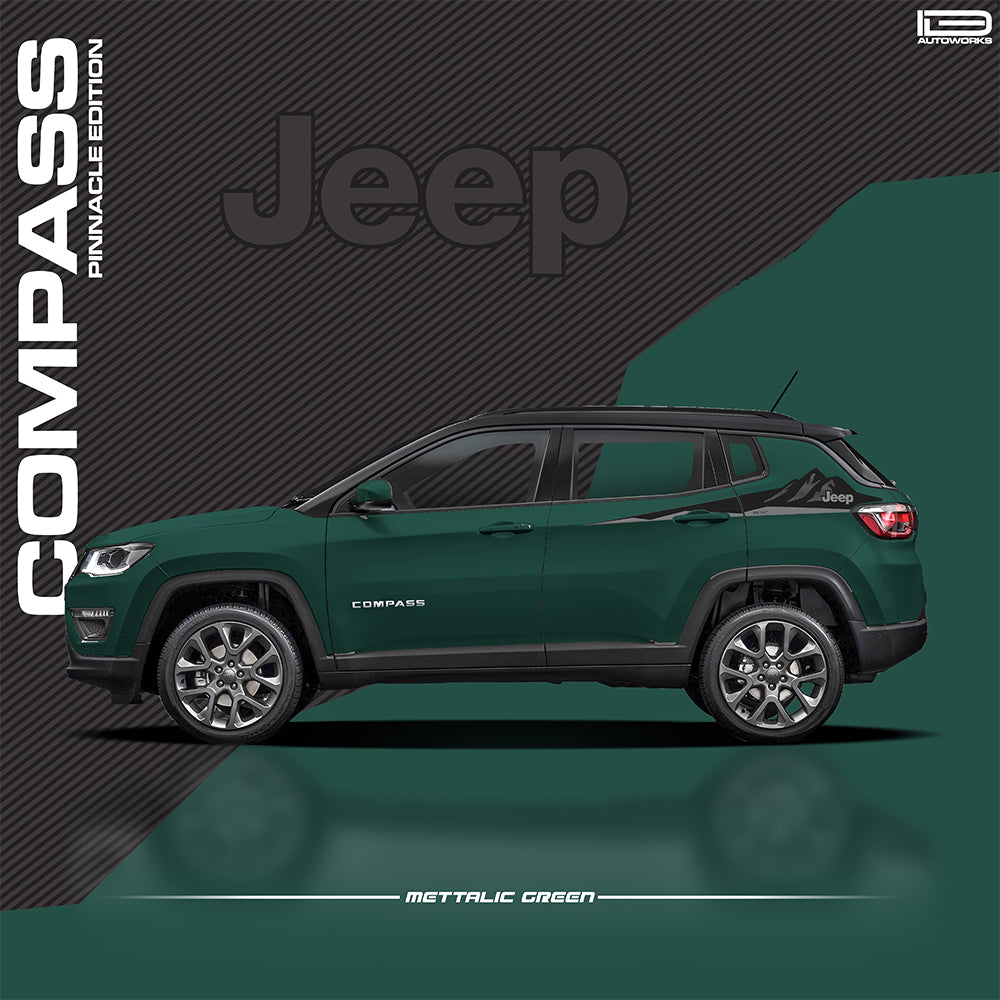 IDE GRAPHICS SERIES - Pinnacle Edition (Only Side Decals)  for JEEP Compass / 2017-Present (Metallic Green)