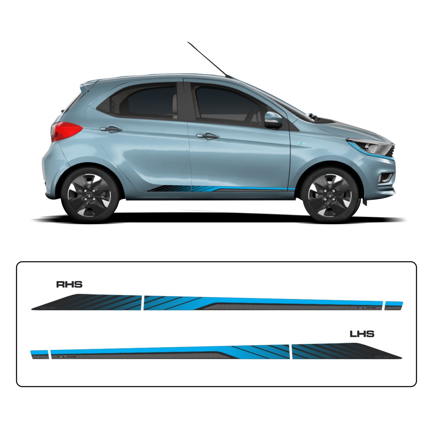 IDE GRAPHICS SERIES - Bevel Edition for Tata Tiago (Tropical Mist)