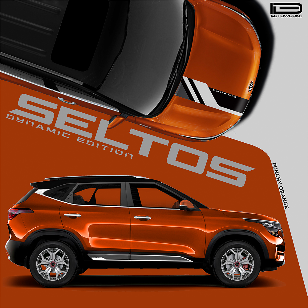 IDE GRAPHICS SERIES -  Dynamic Edition for KIA Seltos /2019-2023 (Punchy Orange)