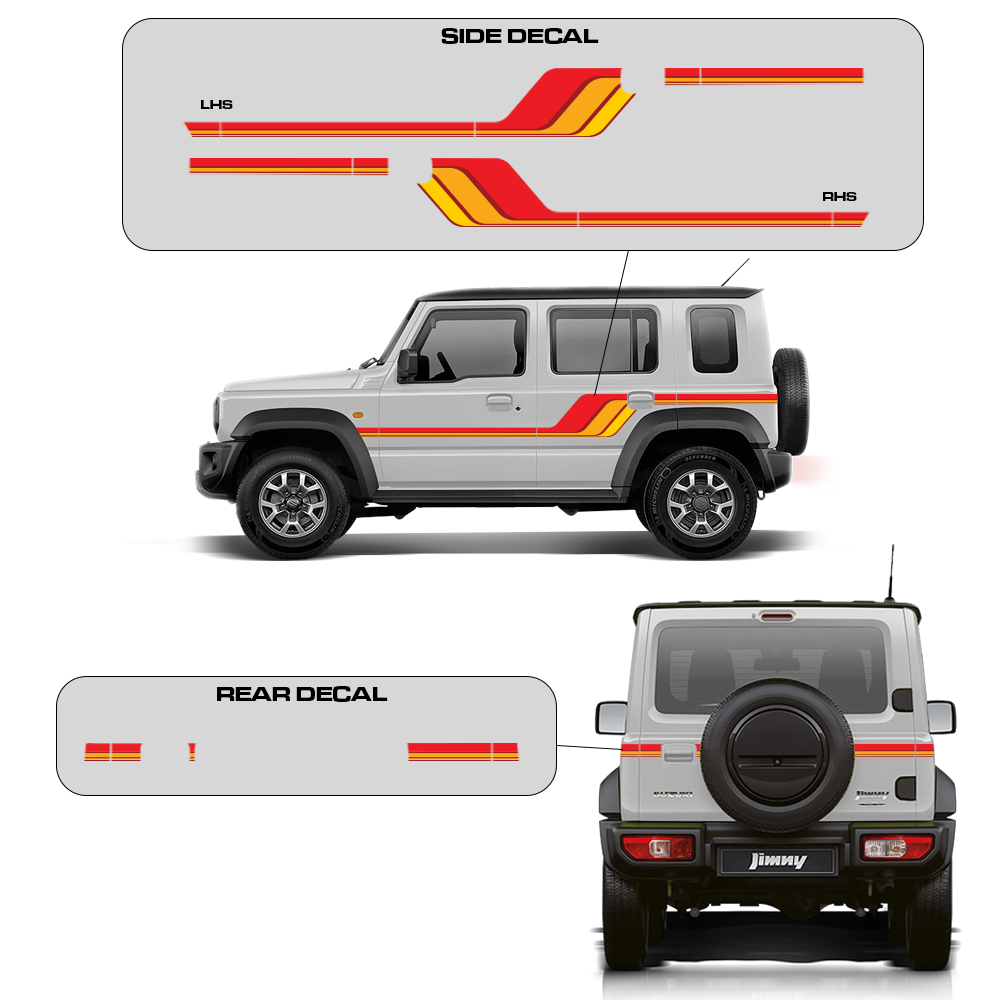 IDE GRAPHICS SERIES - Baroque Edition for Maruti Suzuki Jimny (Pearl Arctic White)