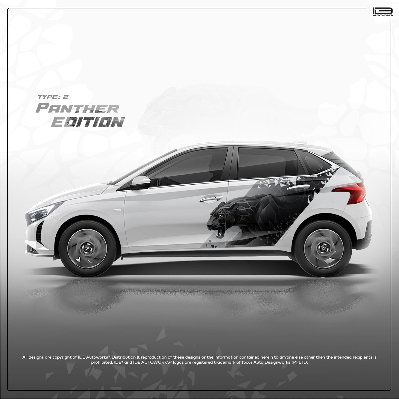 IDE PARTIAL X SERIES - Panther Edition for Hyundai i20 (Polar White)