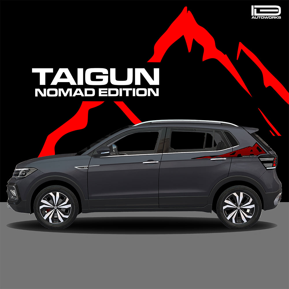 IDE GRAPHICS SERIES - Nomad Edition for Volkswagen Taigun (Carbon Steel Grey)