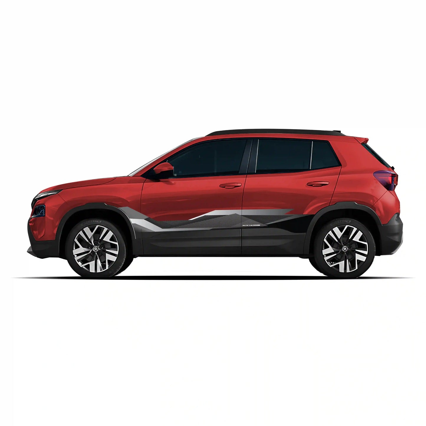 Mute The Noise Edition Graphics for Skoda Kylaq red