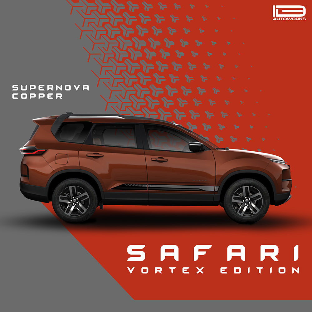 IDE GRAPHICS SERIES - Vortex Edition for Tata Safari /2021-Present (Supernova Copper)